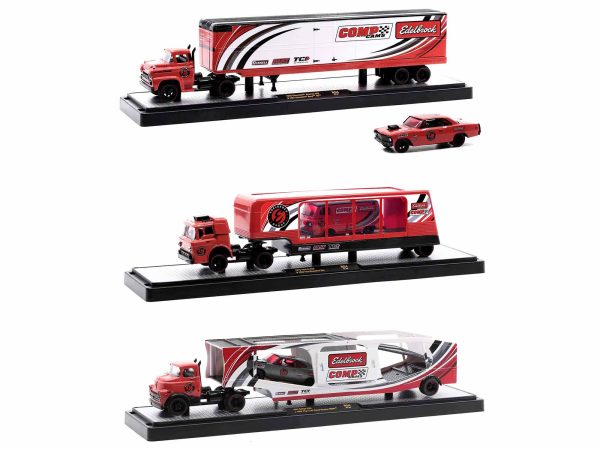 Auto Haulers Set of 3 Trucks Release 54 Limited Edition to 8400 pieces Worldwide 1/64 Diecast Model Cars by M2 Machines - Image 2