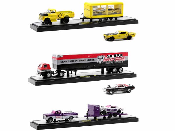 Auto Haulers Set of 3 Trucks Release 58 Limited Edition to 8400 pieces Worldwide 1/64 Diecast Model Cars by M2 Machines - Image 2