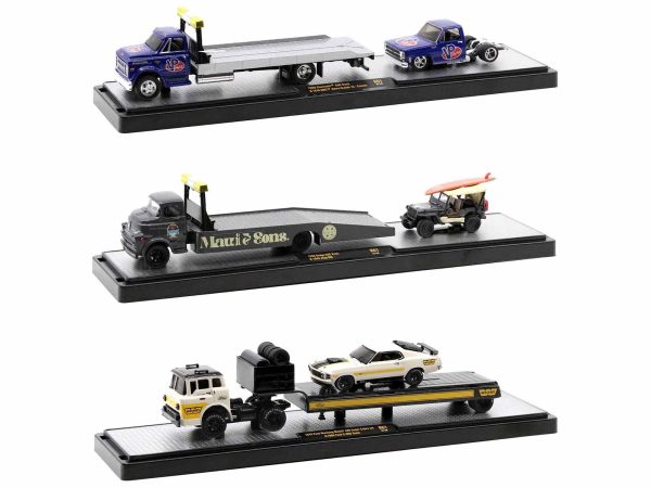 Auto Haulers Set of 3 Trucks Release 61 Limited Edition to 8400 pieces Worldwide 1/64 Diecast Model Cars by M2 Machines - Image 2