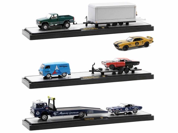 Auto Haulers Set of 3 Trucks Release 63 Limited Edition to 8400 pieces Worldwide 1/64 Diecast Models by M2 Machines - Image 2