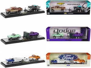 Auto Haulers Set of 3 Trucks Release 67 Limited Edition to 9600 pieces Worldwide 1/64 Diecast Model Cars by M2 Machines