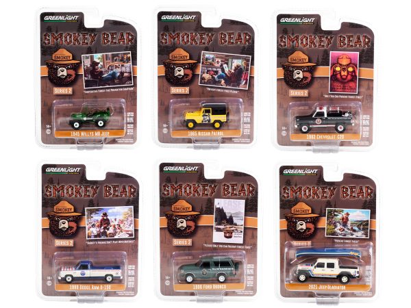 "Smokey Bear" Set of 6 Cars Series 2 1/64 Diecast Model Cars by Greenlight - Image 3