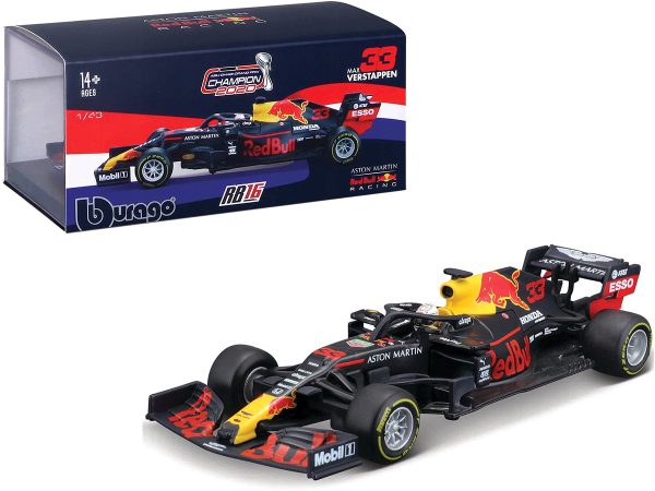 Aston Martin Red Bull Racing RB16 #33 Max Verstappen Winner Formula One F1 Abu Dhabi GP (2020) 1/43 Diecast Model Car by Bburago - Image 2