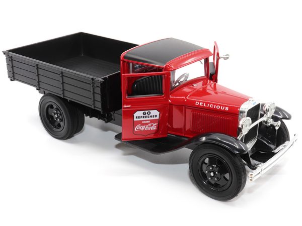 1931 Ford Model AA Pickup Truck Red and Black "Go Refreshed - Drink Coca-Cola" 1/24 Diecast Model Car by Motor City Classics - Image 4