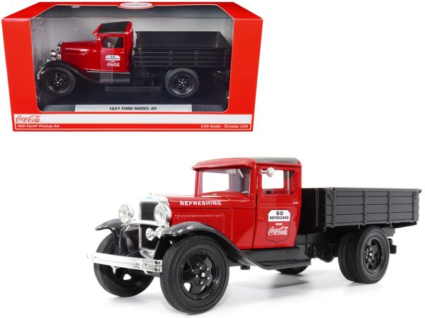 1931 Ford Model AA Pickup Truck Red and Black "Go Refreshed - Drink Coca-Cola" 1/24 Diecast Model Car by Motor City Classics - Image 5