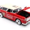 1955 Chevrolet Bel Air Nomad Red with White Top "Coca-Cola" 1/24 Diecast Model Car by Motor City Classics - Image 3