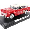 1955 Chevrolet Bel Air Nomad Red with White Top "Coca-Cola" 1/24 Diecast Model Car by Motor City Classics - Image 2