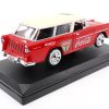 1955 Chevrolet Bel Air Nomad Red with White Top "Coca-Cola" 1/24 Diecast Model Car by Motor City Classics - Image 4