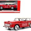 1955 Chevrolet Bel Air Nomad Red with White Top "Coca-Cola" 1/24 Diecast Model Car by Motor City Classics - Image 5