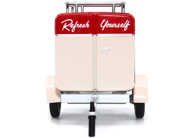 Travel Trailer Cream with Red Top "Pause and Refresh Yourself Drink Delicious Coca-Cola" 1/24 Diecast Model Car by Motor City Classics - Image 5