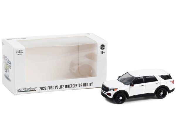 2022 Ford Police Interceptor Utility White "Hot Pursuit" "Hobby Exclusive" Series 1/64 Diecast Model Car by Greenlight - Image 2