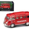1962 Volkswagen Microbus Police Fire Department 1/43 Diecast Car Model by Road Signature