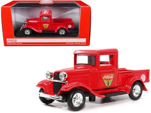 1934 Ford Pickup Truck "Coca-Cola" Red 1/43 Diecast Model Car by Motor City Classics - Image 5
