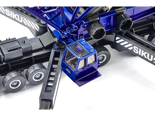 Heavy Mobile Crane Blue and Black with Extenders and Lifting Block 1/55 Diecast Models by Siku - Image 3
