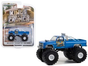 1985 Chevrolet Silverado C-10 Monster Truck Blue "Bear Foot III" "Kings of Crunch" Series 13 1/64 Diecast Model Car by Greenlight