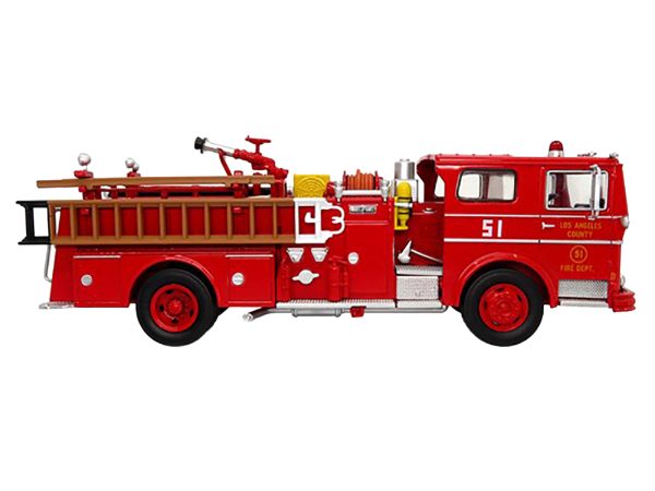 1973 Ward LaFrance Ambassador Fire Engine "Los Angeles County Fire Department" LA County FD (LACFD) "Emergency! 50th Anniversary" (1972-2022) Limited Edition to 3000 pieces Worldwide 1/50 Diecast Model by Iconic Replicas - Image 3