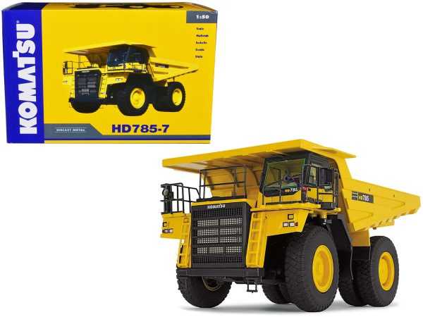 Komatsu HD785-7 Dump Truck Yellow 1/50 Diecast Model by NZG - Image 2