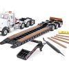 Peterbilt 367 Day Cab White "Komatsu" and Talbert 55SA Tri-Axle Lowboy Trailer Black 1/50 Diecast Model by First Gear - Image 2