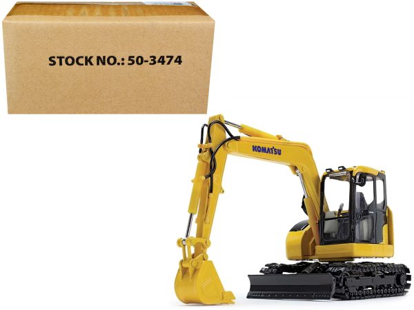 Komatsu PC78US-11 Excavator Yellow 1/50 Diecast Model by DCP/First Gear - Image 3