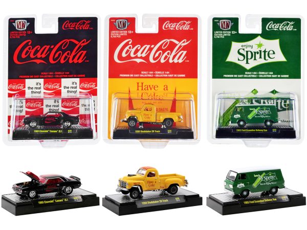 "Sodas" Set of 3 pieces Release 20 Limited Edition to 8750 pieces Worldwide 1/64 Diecast Model Cars by M2 Machines