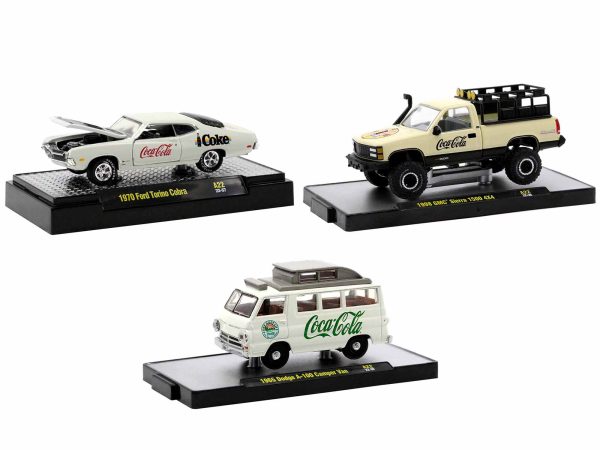 "Coca-Cola" Set of 3 pieces Release 22 Limited Edition to 8750 pieces Worldwide 1/64 Diecast Model Cars by M2 Machines - Image 2