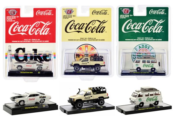 "Coca-Cola" Set of 3 pieces Release 22 Limited Edition to 8750 pieces Worldwide 1/64 Diecast Model Cars by M2 Machines - Image 3