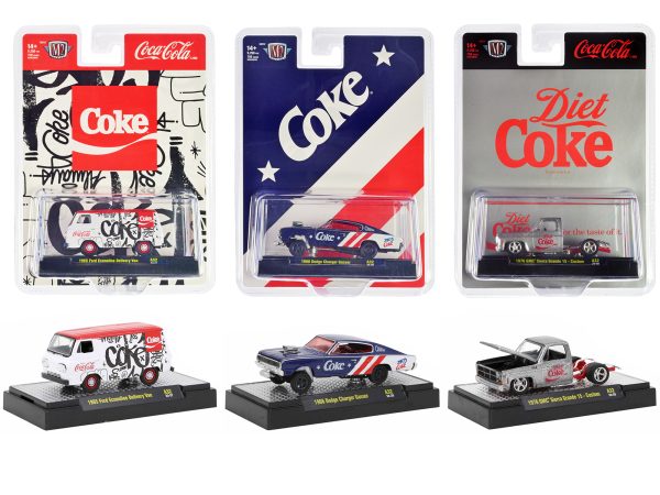 "Coca-Cola" Set of 3 pieces Release 32 Limited Edition to 9250 pieces Worldwide 1/64 Diecast Model Cars by M2 Machines - Image 5