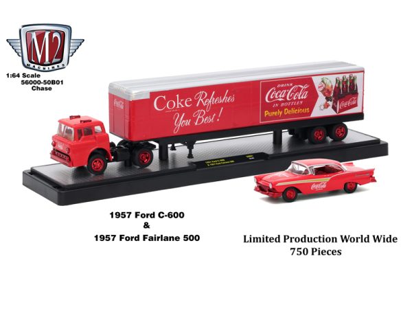 Auto Haulers "Coca-Cola" Release Set of 3 Trucks 1/64 Diecast Models by M2 Machines - Image 2