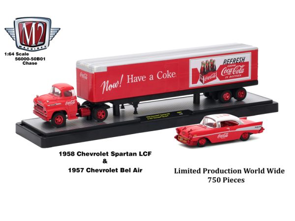 Auto Haulers "Coca-Cola" Release Set of 3 Trucks 1/64 Diecast Models by M2 Machines - Image 3