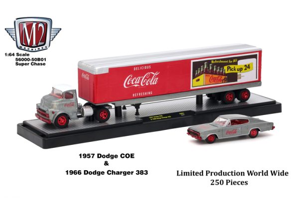 Auto Haulers "Coca-Cola" Release Set of 3 Trucks 1/64 Diecast Models by M2 Machines - Image 4