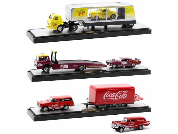 Auto Haulers "Coca-Cola" Set of 3 pieces Release 23 Limited Edition 1/64 Diecast Model Cars by M2 Machines - Image 2
