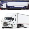 2018 Freightliner Cascadia High Roof Sleeper Cab with 53' Utility Reefer Trailer White 1/64 Diecast Model by DCP/First Gear - Image 2