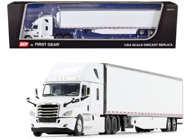 2018 Freightliner Cascadia High Roof Sleeper Cab with 53' Utility Reefer Trailer White 1/64 Diecast Model by DCP/First Gear - Image 2