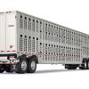 Kenworth W900A Day Cab and Wilson Silverstar Livestock Tandem-Axle Trailer Neon and Dark Green 1/64 Diecast Model by DCP/First Gear - Image 2