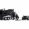 Kenworth T880 Quad-Axle Dump Truck and Rogue Transfer Tandem-Axle Dump Trailer Black 1/64 Diecast Model by DCP/First Gear - Image 2