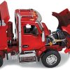 Kenworth T880 Quad-Axle Dump Truck and Rogue Transfer Tandem-Axle Dump Trailer Viper Red 1/64 Diecast Model by DCP/First Gear - Image 4
