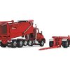 Kenworth T880 Quad-Axle Dump Truck and Rogue Transfer Tandem-Axle Dump Trailer Viper Red 1/64 Diecast Model by DCP/First Gear - Image 2