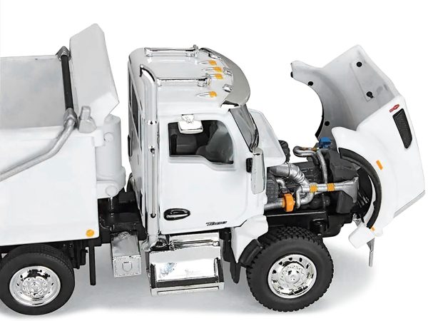 Kenworth T880 Quad-Axle Dump Truck and Rogue Transfer Tandem-Axle Dump Trailer Viper White 1/64 Diecast Model by DCP/First Gear - Image 4