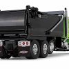 Kenworth T880 Day Cab with Rogue Transfer Dump Body Truck Lime Green and Black 1/64 Diecast Model by DCP/First Gear - Image 2