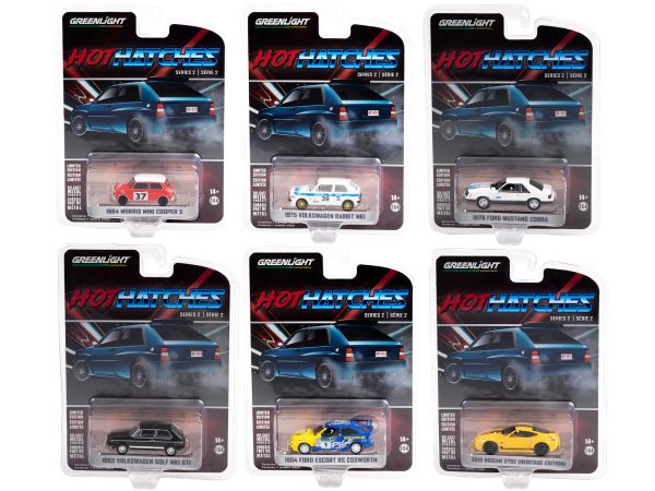 "Hot Hatches" Set of 6 pieces Series 2 1/64 Diecast Model Cars by Greenlight - Image 2