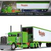 Peterbilt 389 with 63" Flat-Top Sleeper and 53' Utility Trailer "Hallahan Transport" Green "Big Rigs" Series 1/64 Diecast Model by DCP/First Gear - Image 4