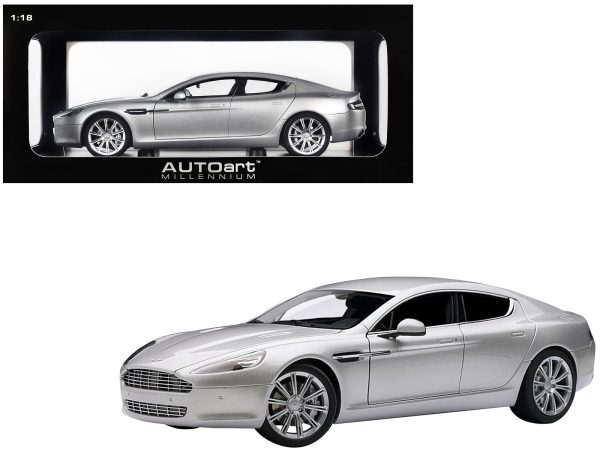 Aston Martin Rapide Silver 1/18 Diecast Model Car by Autoart - Image 2