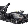Aston Martin Vulcan Matt Black with Lime Green Stripes 1/18 Model Car by Autoart - Image 2
