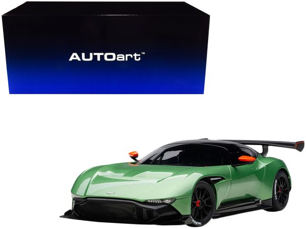 Aston Martin Vulcan Apple Tree Green Metallic with Orange Accents and Carbon Top 1/18 Model Car by Autoart - Image 2