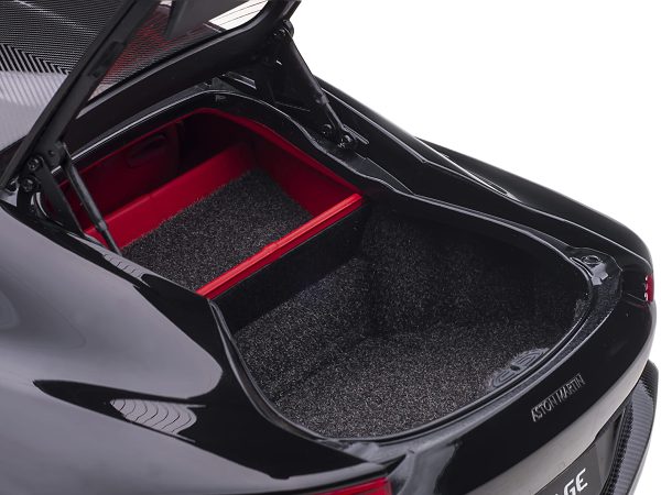 2019 Aston Martin Vantage RHD (Right Hand Drive) Jet Black with Red Interior 1/18 Model Car by Autoart - Image 2