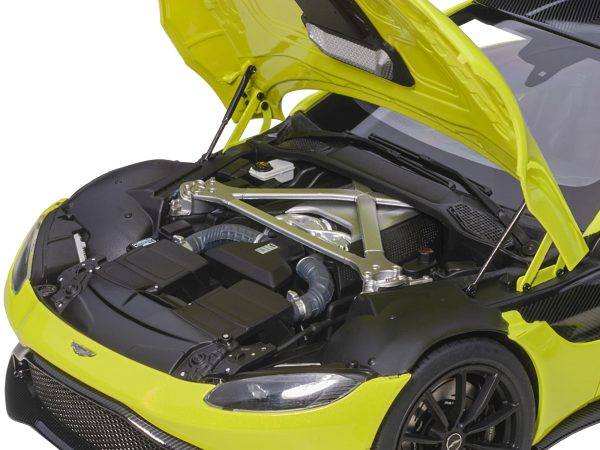 2019 Aston Martin Vantage RHD (Right Hand Drive) Lime Essence Green with Carbon Top 1/18 Model Car by Autoart - Image 3