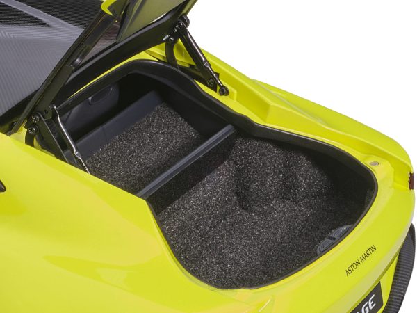 2019 Aston Martin Vantage RHD (Right Hand Drive) Lime Essence Green with Carbon Top 1/18 Model Car by Autoart - Image 4