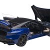 Aston Martin DBS Superleggera RHD (Right Hand Drive) Zaffre Blue Metallic with Carbon Top and Carbon Accents 1/18 Model Car by Autoart