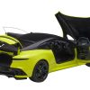 Aston Martin DBS Superleggera RHD (Right Hand Drive) Lime Essence Green Metallic with Carbon Top and Carbon Accents 1/18 Model Car by Autoart - Image 2