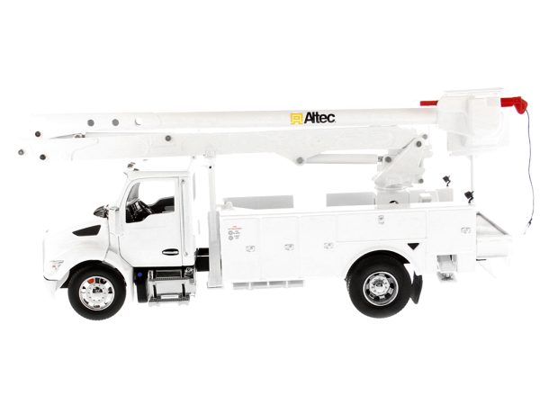 Kenworth T380 with Altec AA55 Aerial Service Truck White "Transport Series" 1/32 Diecast Model by Diecast Masters - Image 2